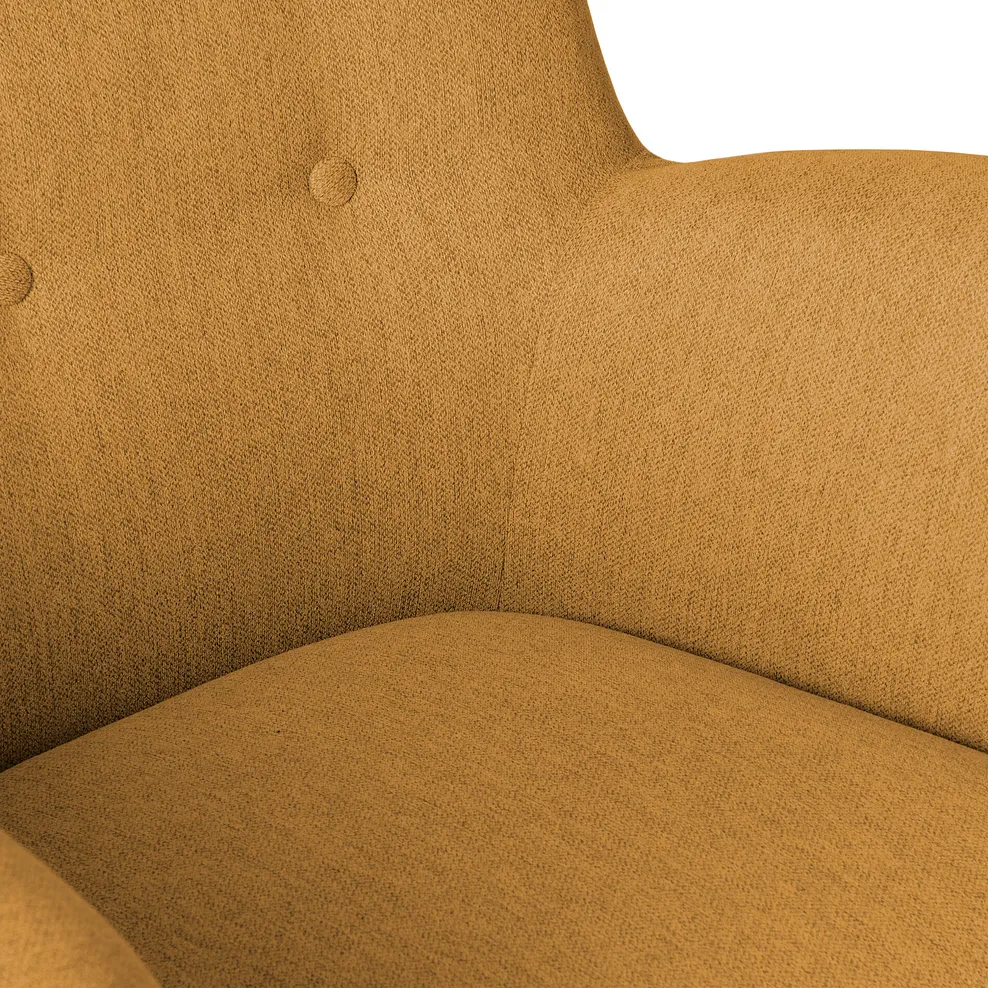 ALEXANDER Accent Chair Linen Mustard Fabric - Image 9