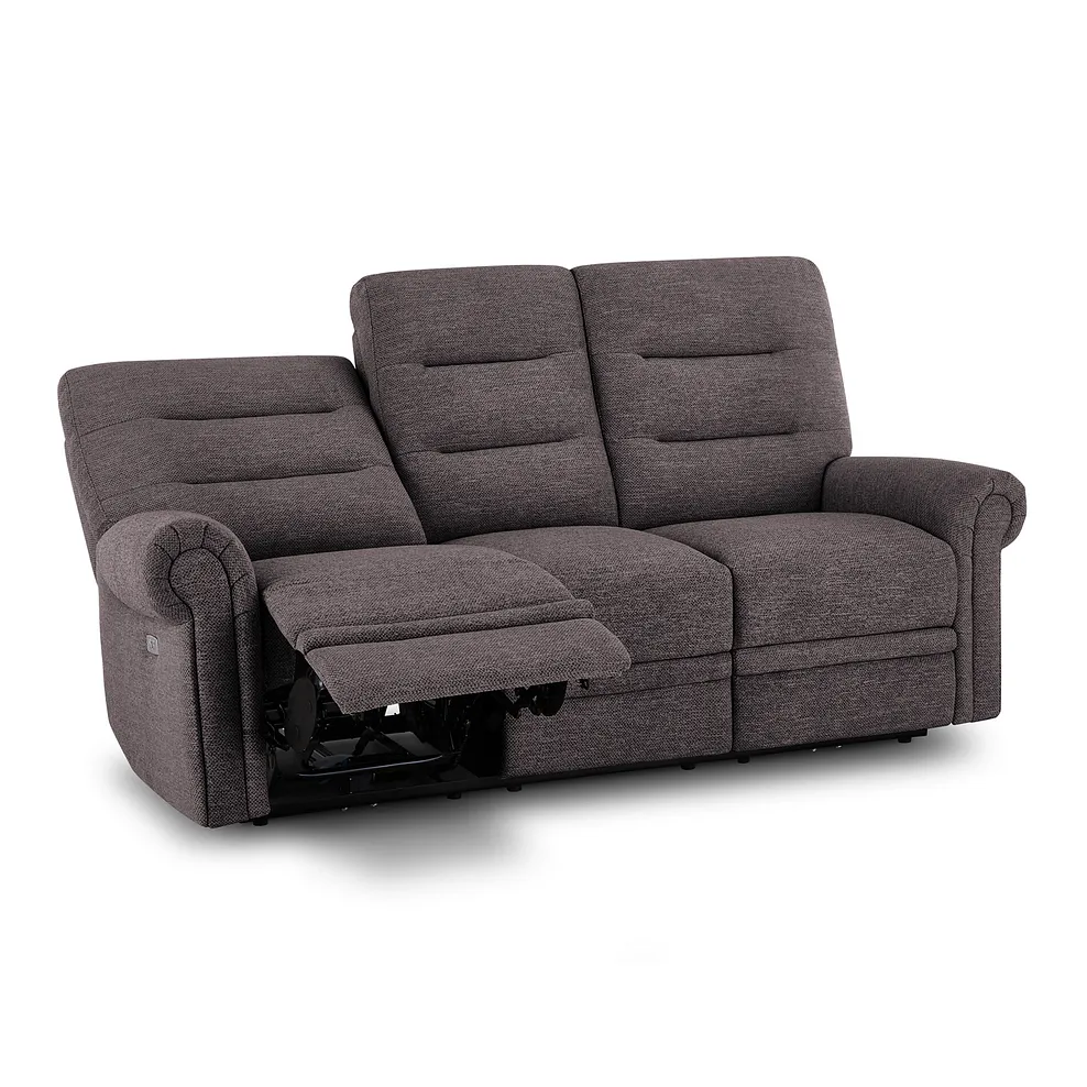 EASTBOURNE 3 Seater Electric Recliner Sofa Andaz Charcoal Fabric - Image 5