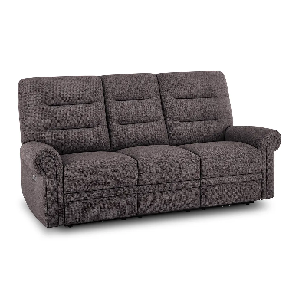 EASTBOURNE 3 Seater Electric Recliner Sofa Andaz Charcoal Fabric - Image 2