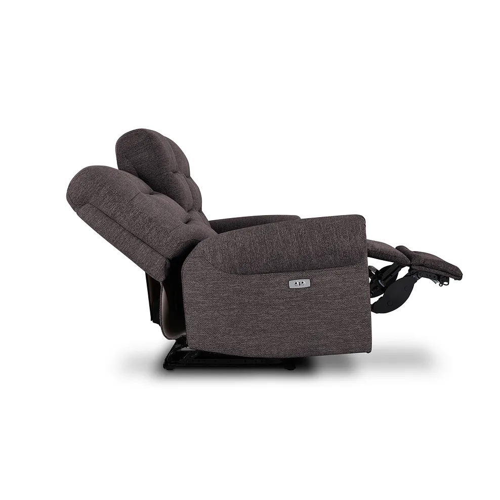 EASTBOURNE 3 Seater Electric Recliner Sofa Andaz Charcoal Fabric - Image 9