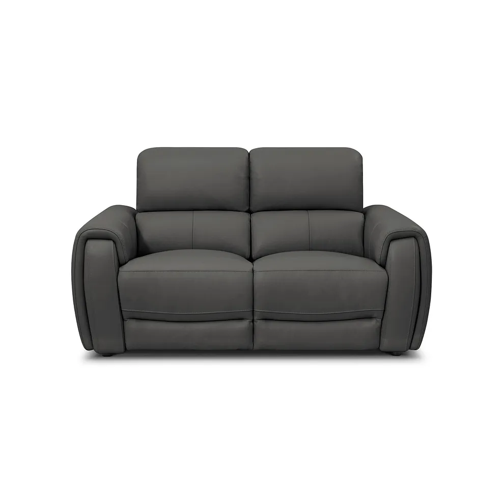 ARABELLA 2 Seater Electric Recliner Sofa with Power Headrests Elephant Grey Leather - Image 7