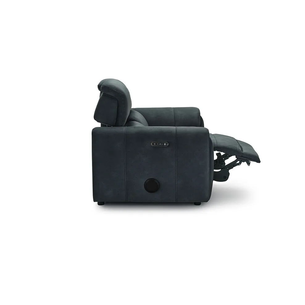 ARABELLA 2 Seater Recliner Sofa with Speakers Dexter Shadow Fabric - Image 18