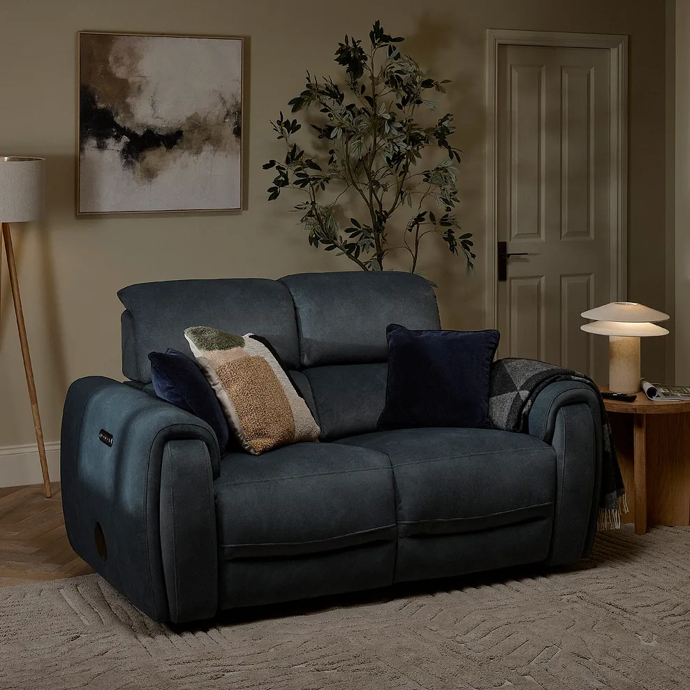 ARABELLA 2 Seater Recliner Sofa with Speakers Dexter Shadow Fabric - Image 5