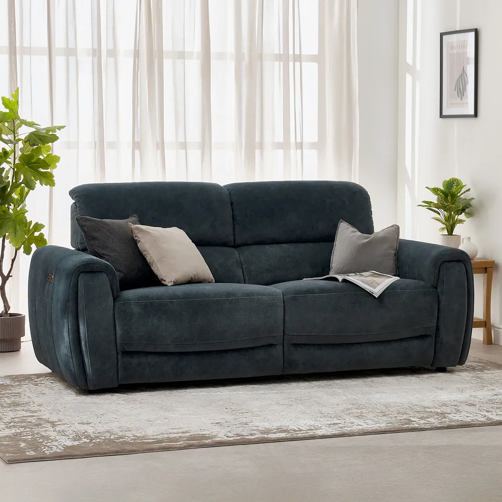 ARABELLA 3 Seater Electric Recliner Sofa Dexter Shadow Fabric - Image 4