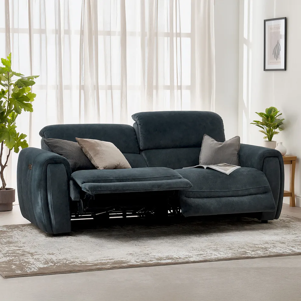 ARABELLA 3 Seater Electric Recliner Sofa Dexter Shadow Fabric - Image 6
