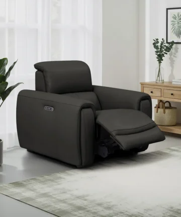 ARABELLA Electric Recliner Armchair Storm Leather