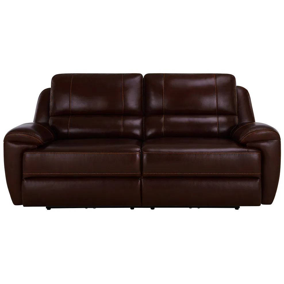 AUSTIN 3 Seater Electric Recliner Sofa with Power Headrest Two Tone Brown Leather - Image 5