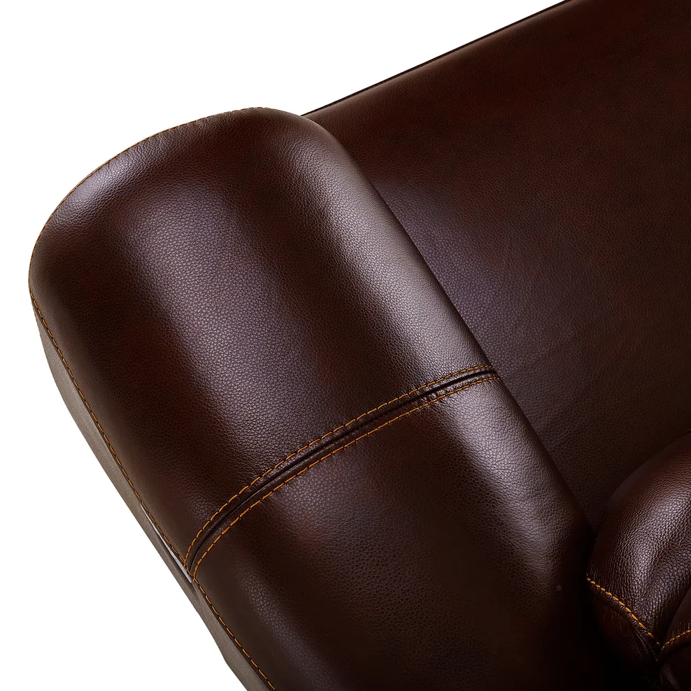 AUSTIN 3 Seater Electric Recliner Sofa with Power Headrest Two Tone Brown Leather - Image 15