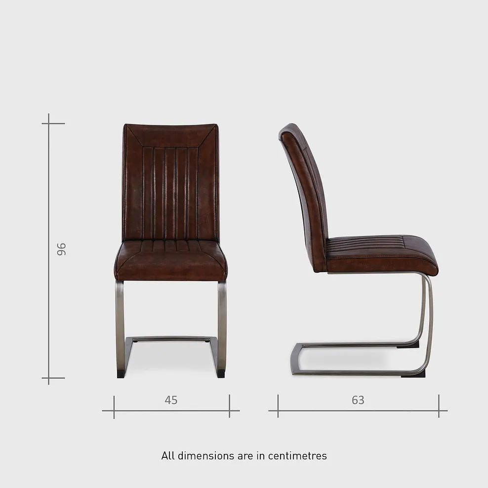 BAILEY Vintage Tan Chair Steel Metal - Image 6