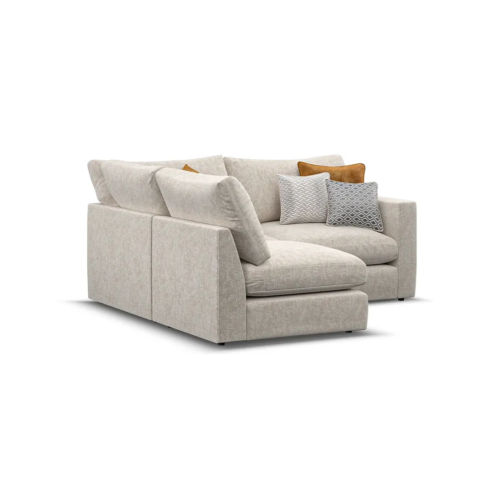 MALVERN Modular 3 Seat Right Hand Corner Sofa Beige Fabric - Image 3