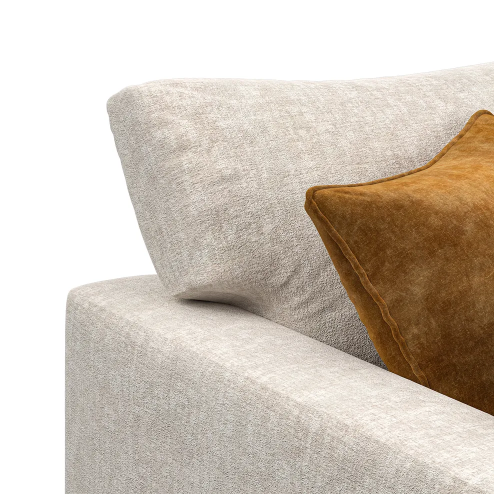 MALVERN Modular 4 Seat Left Hand Corner Sofa Beige Fabric - Image 7