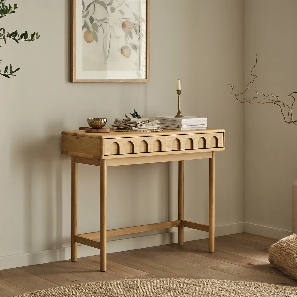 BELGRAVE Console Table Natural Oak - Image 4