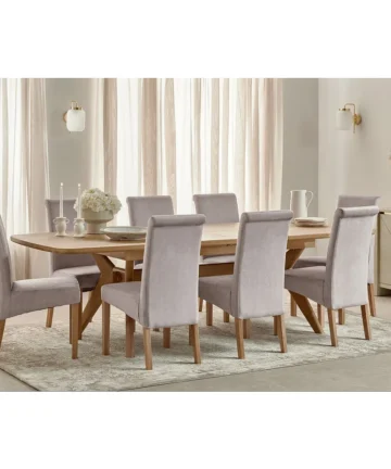 BENTLEY 8-10 Seater Extendable Dining Table Natural Solid Oak