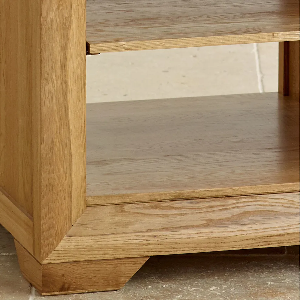 BEVEL Bedside Table Natural Solid Oak - Image 4