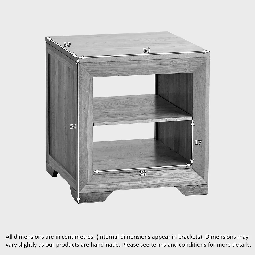 BEVEL Bedside Table Natural Solid Oak - Image 5