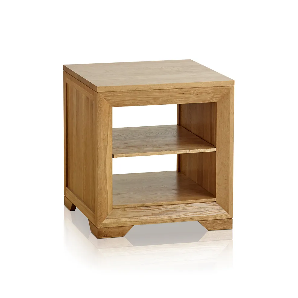 BEVEL Bedside Table Natural Solid Oak - Image 2