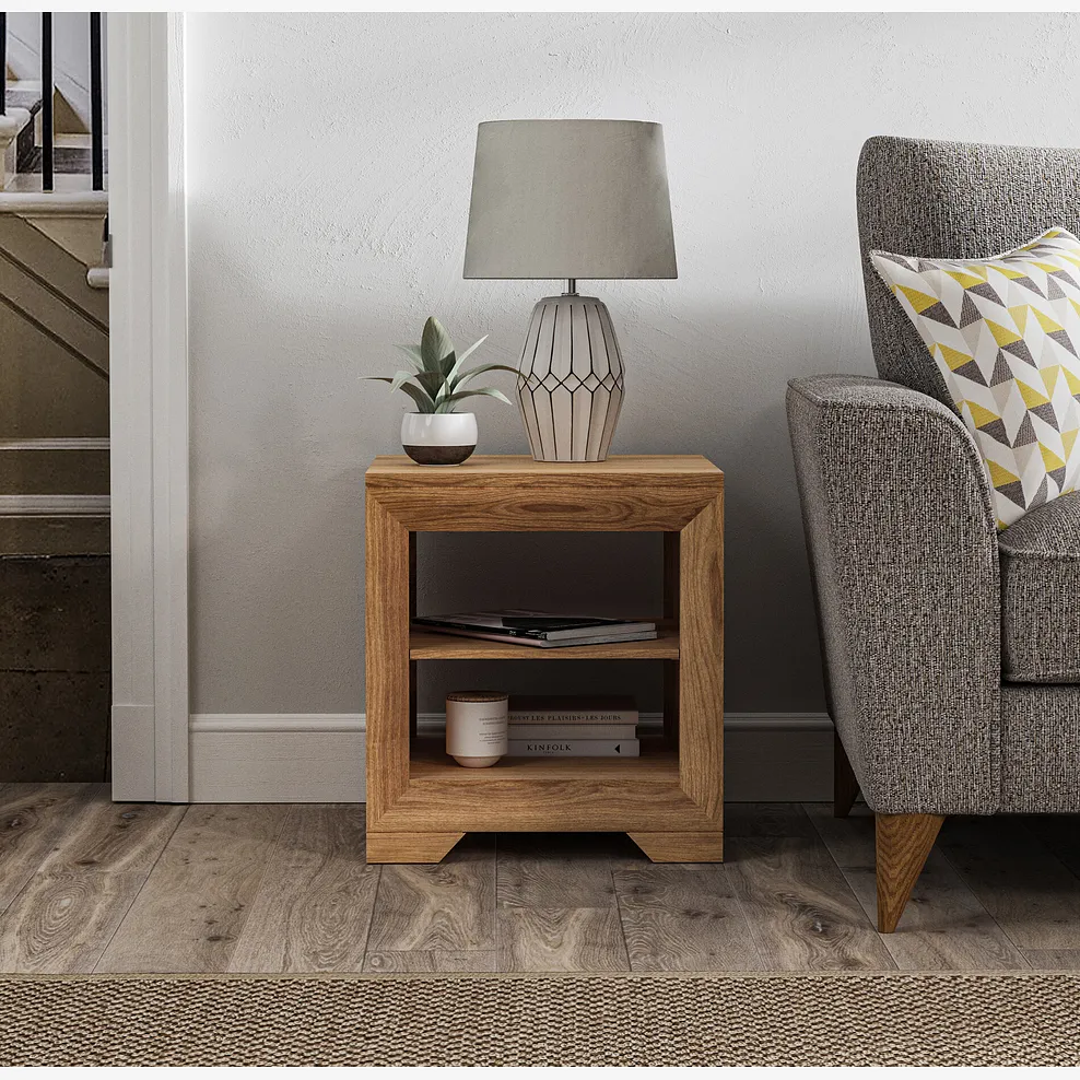 BEVEL Side Table Natural Solid Oak