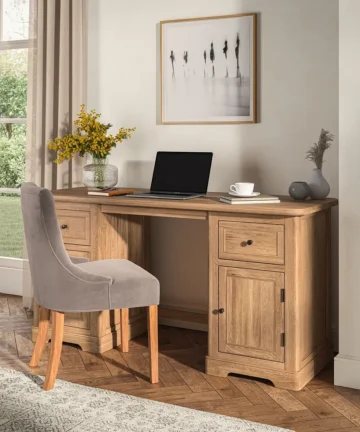 BRENNAN Desk Natural Solid Oak