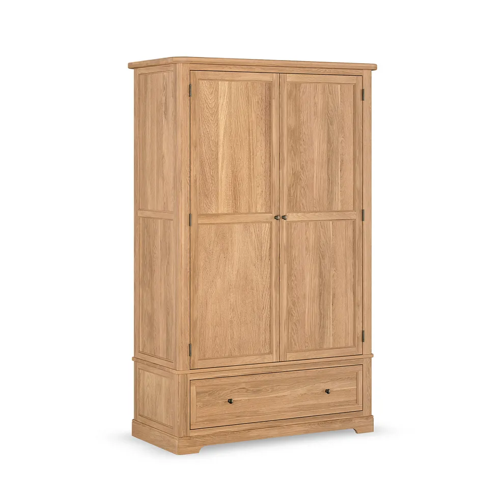 BRENNAN Double Wardrobe Natural Solid Oak - Image 2