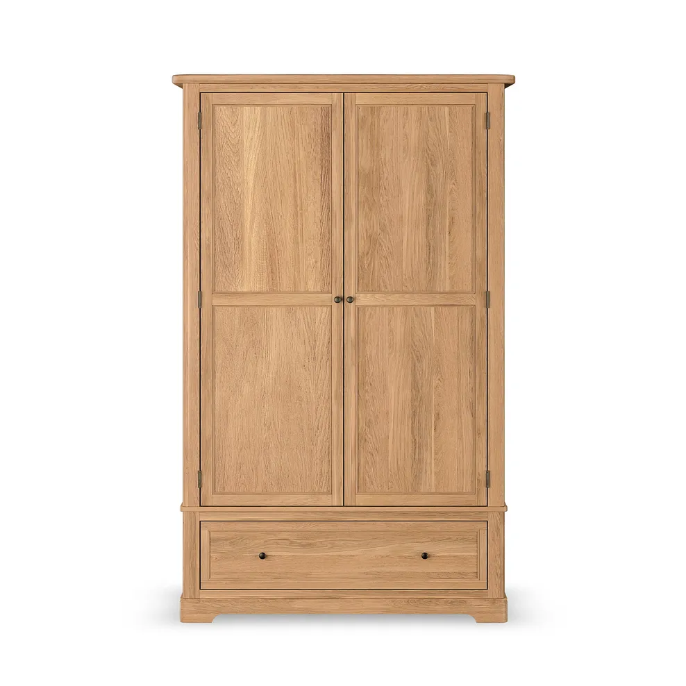 BRENNAN Double Wardrobe Natural Solid Oak - Image 5