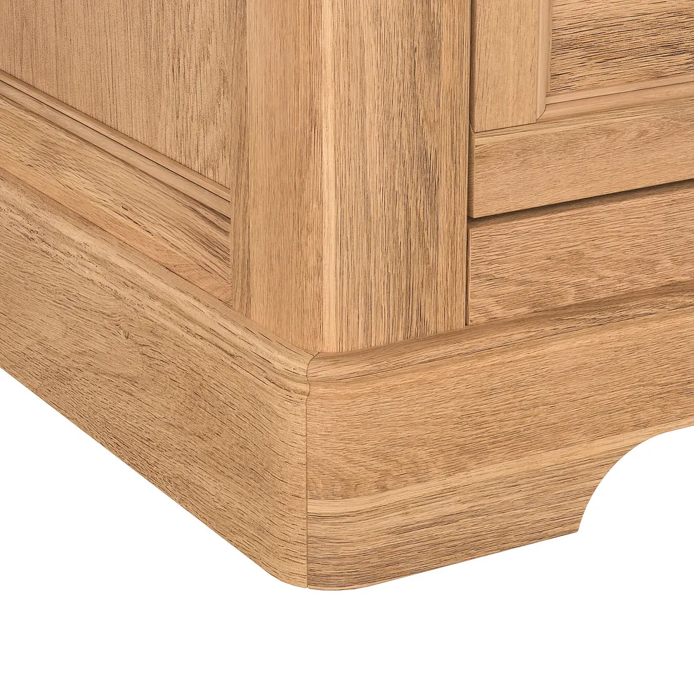 BRENNAN Double Wardrobe Natural Solid Oak - Image 7