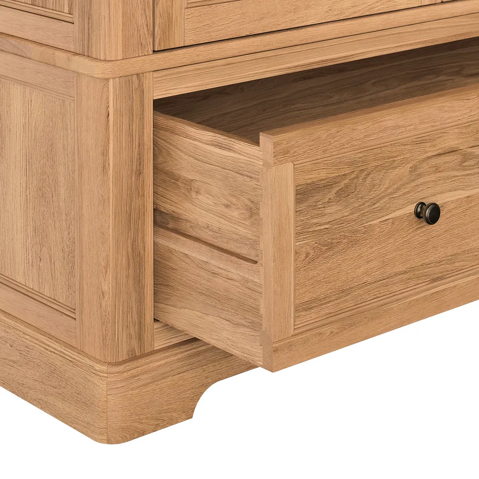 BRENNAN Double Wardrobe Natural Solid Oak - Image 9