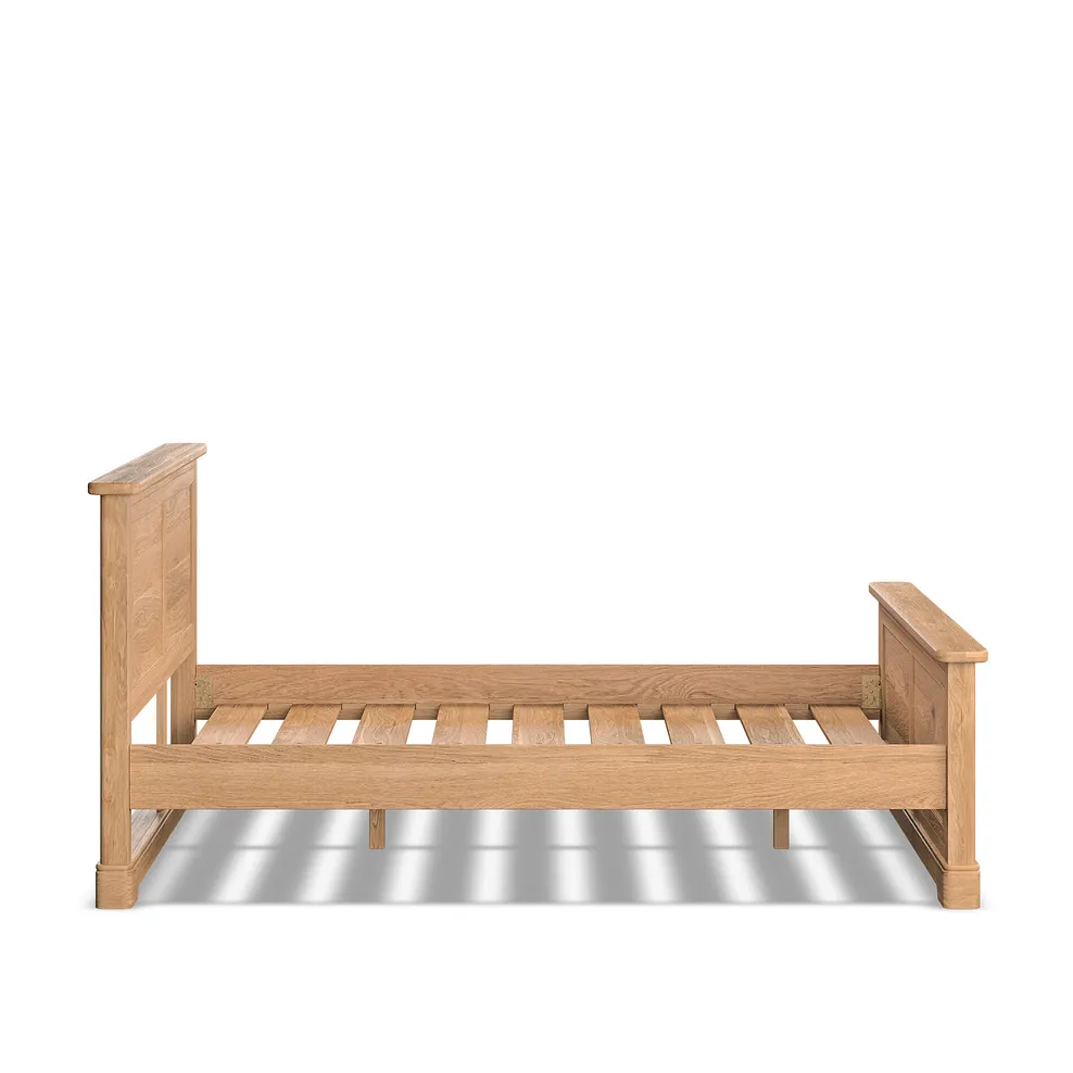 BRENNAN King-size Bed Natural Solid Oak - Image 6