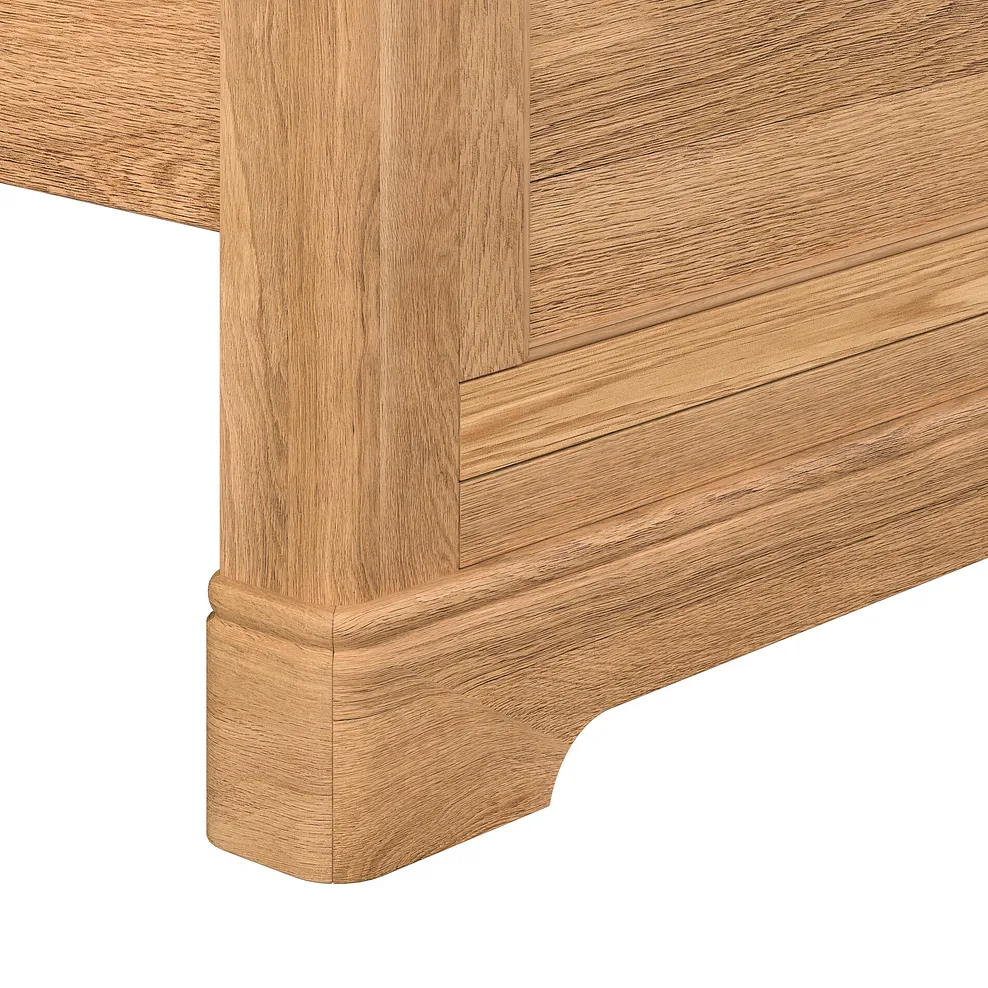 BRENNAN King-size Bed Natural Solid Oak - Image 7
