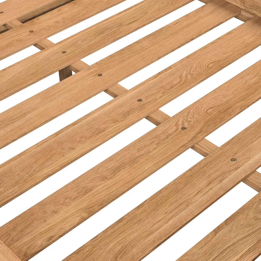 BRENNAN King-size Bed Natural Solid Oak - Image 9