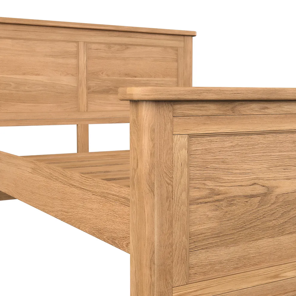 BRENNAN King-size Bed Natural Solid Oak - Image 10