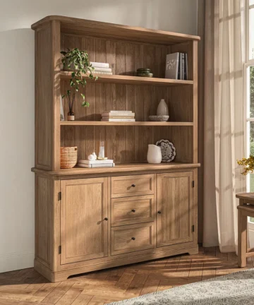 BRENNAN Large Dresser Natural Solid Oak