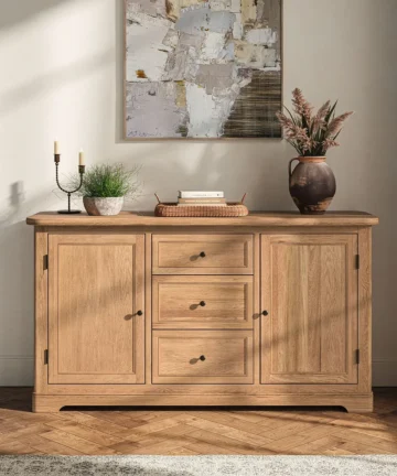 BRENNAN Large Sideboard Natural Solid Oak