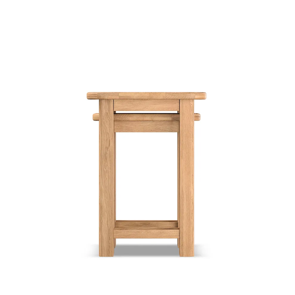 BRENNAN Nest of Tables Natural Solid Oak - Image 6