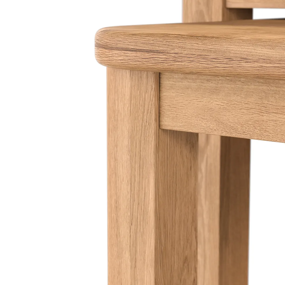 BRENNAN Nest of Tables Natural Solid Oak - Image 8