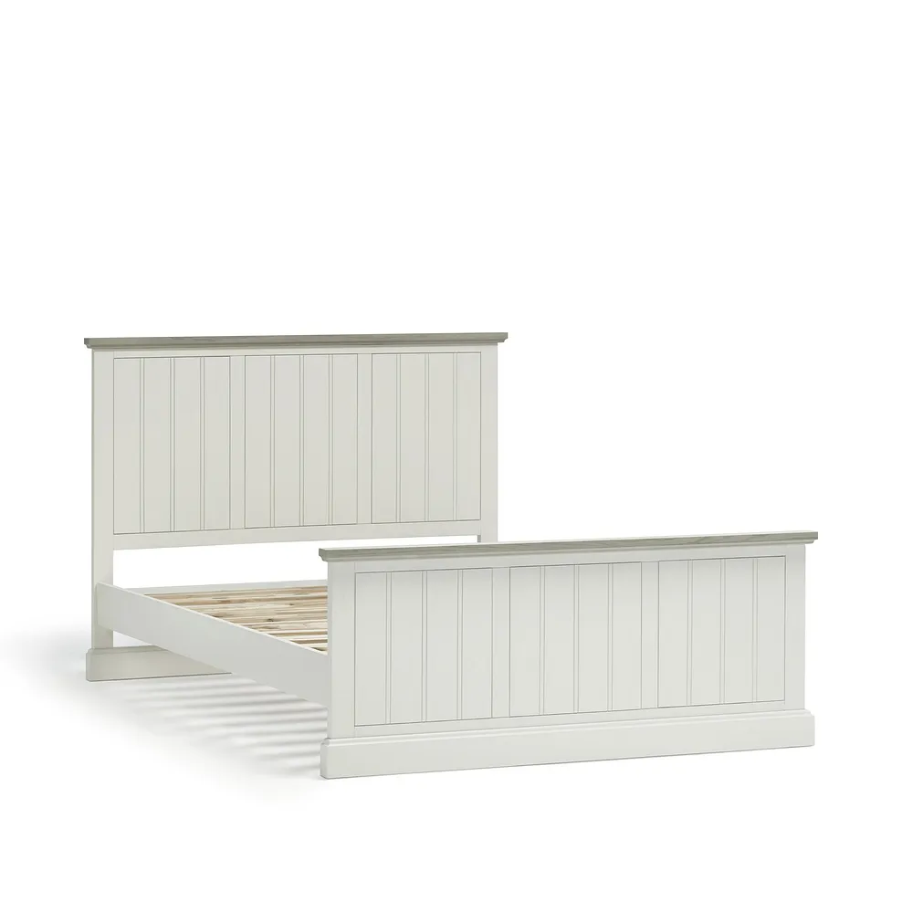 BROMPTON Double Bed Painted Acacia & Ash Top - Image 3