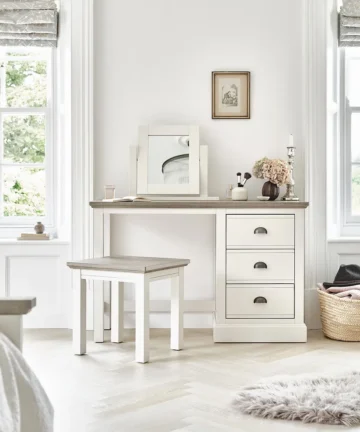 BROMPTON Dressing Table Painted Acacia & Ash Top