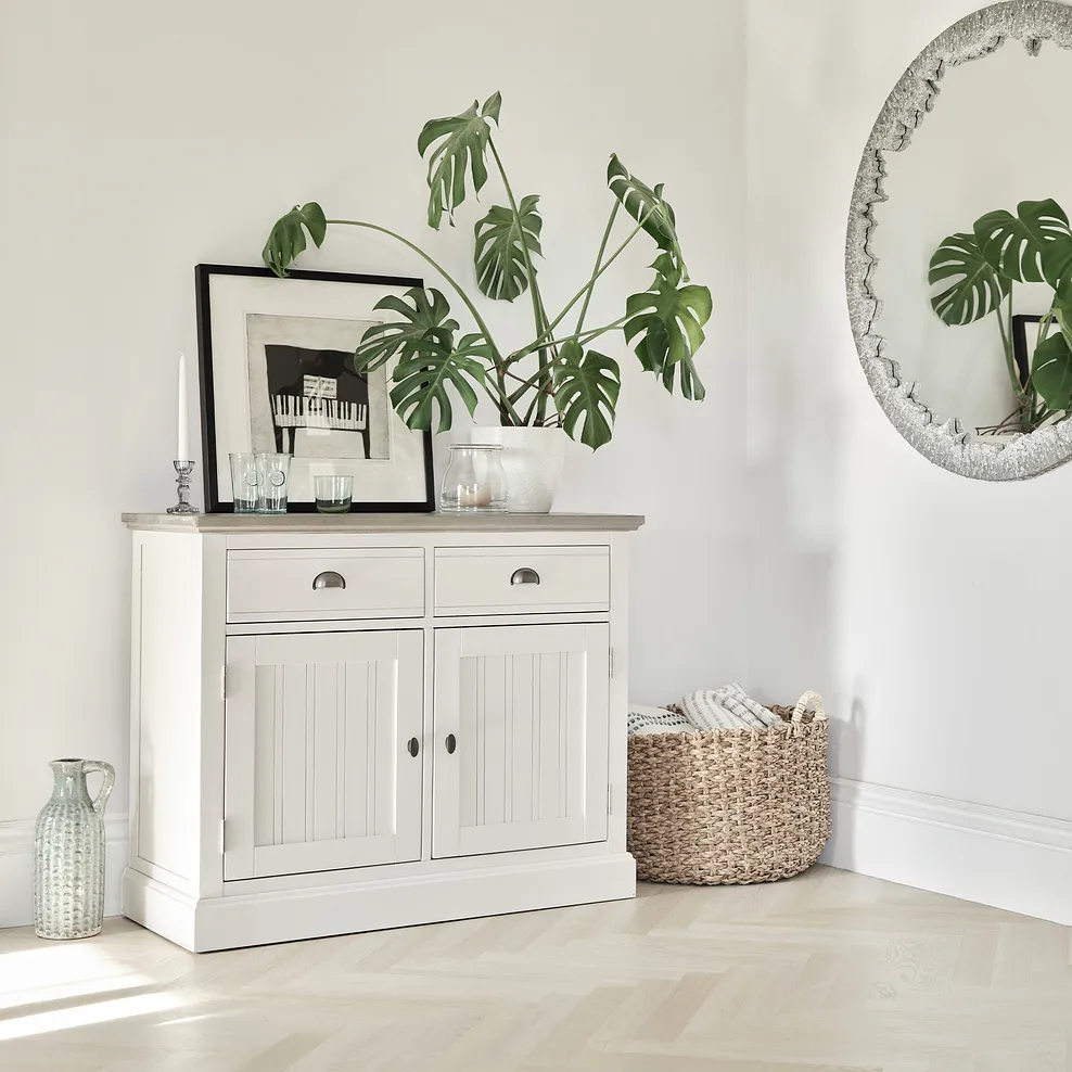 BROMPTON Small Sideboard Painted Acacia & Ash Top - Image 3