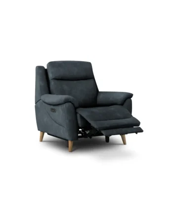 BRUNEL Recliner Armchair with Power Headrest and Lumbar Support Dexter Shadow Fabric