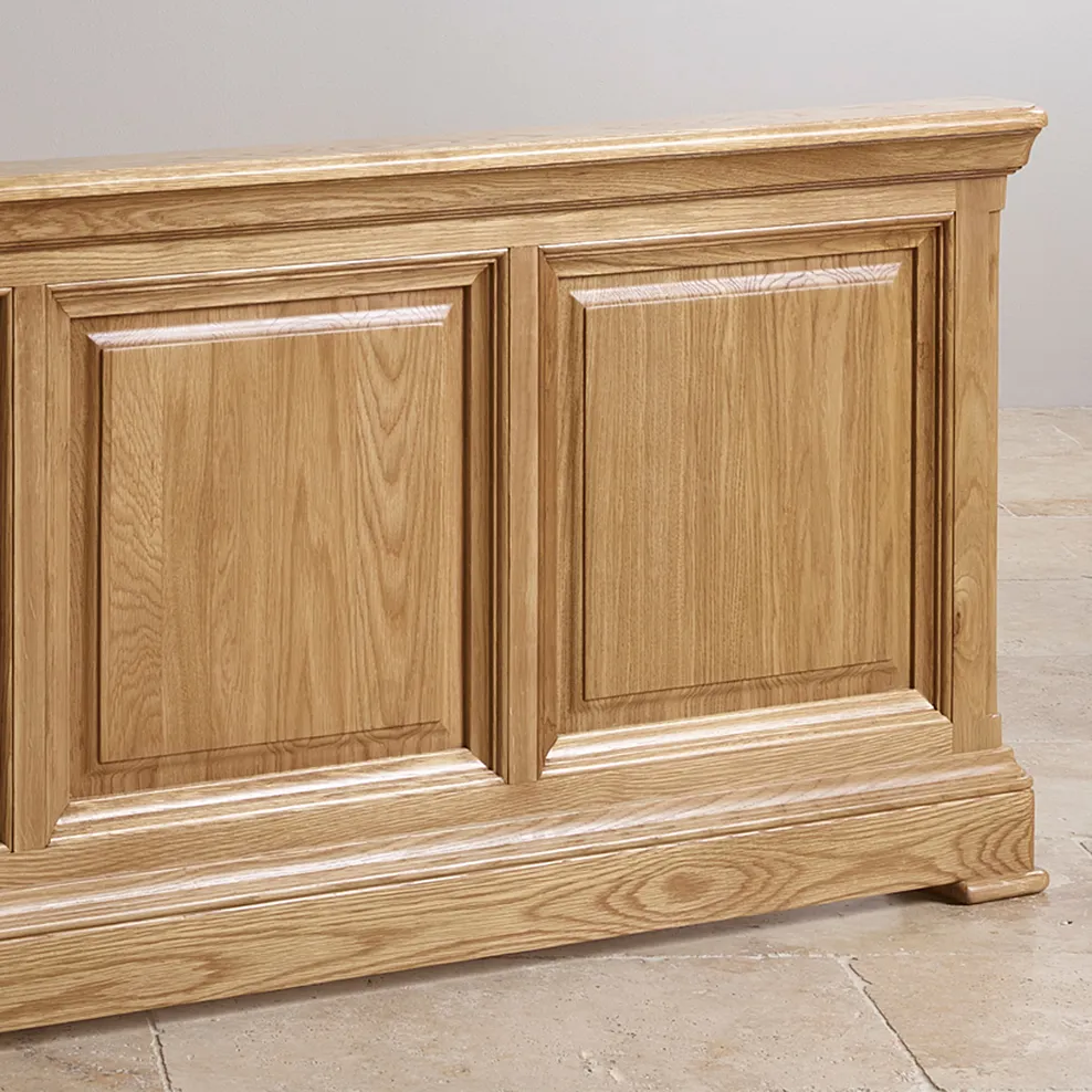 CANTERBURY Double Bed Natural Solid Oak - Image 5