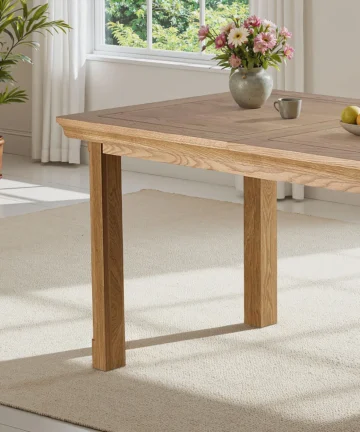 CANTERBURY 6-8 Seater Extendable Dining Table Natural Solid Oak