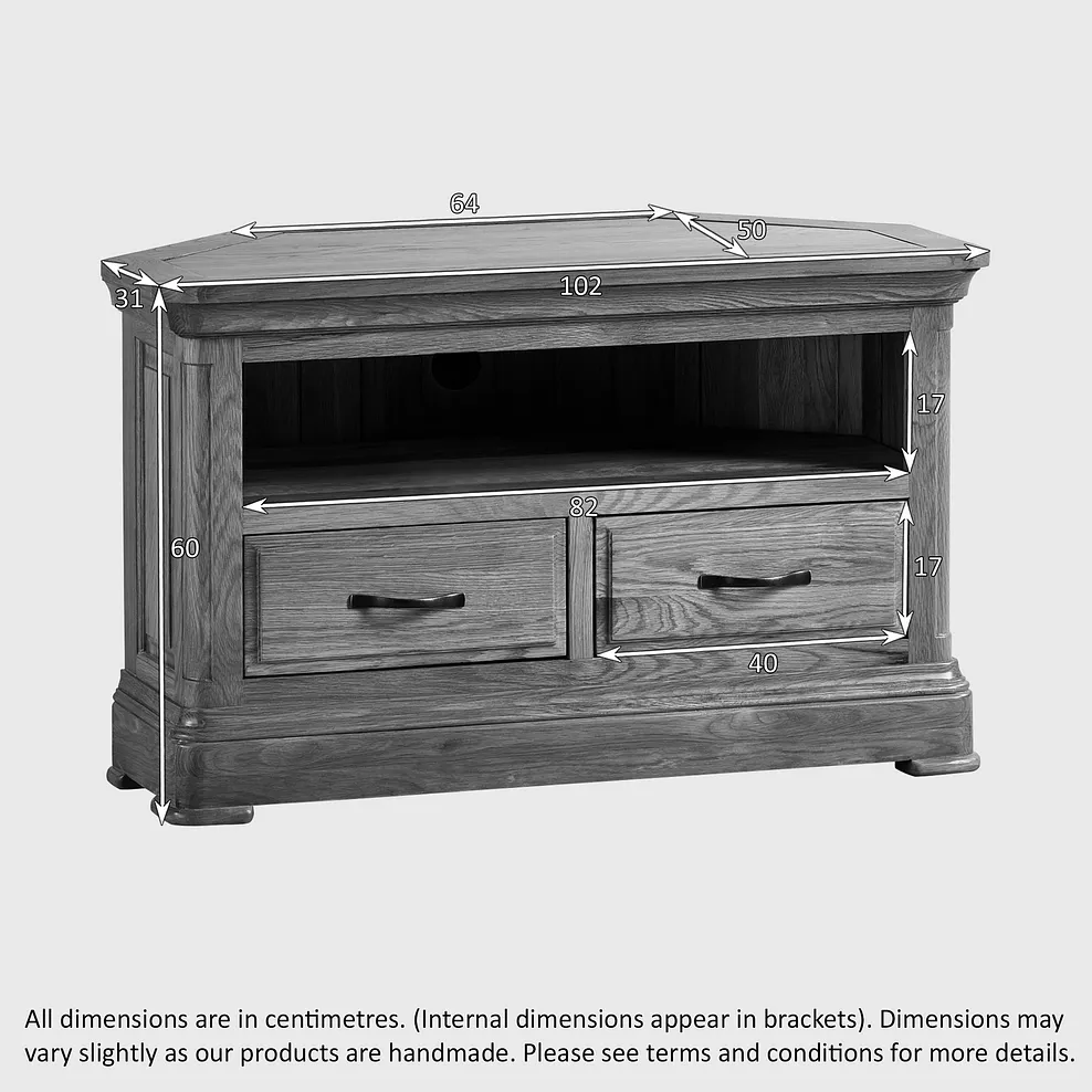 CANTERBURY Corner TV Unit Natural Solid Oak - Image 7