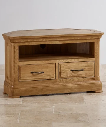 CANTERBURY Corner TV Unit Natural Solid Oak