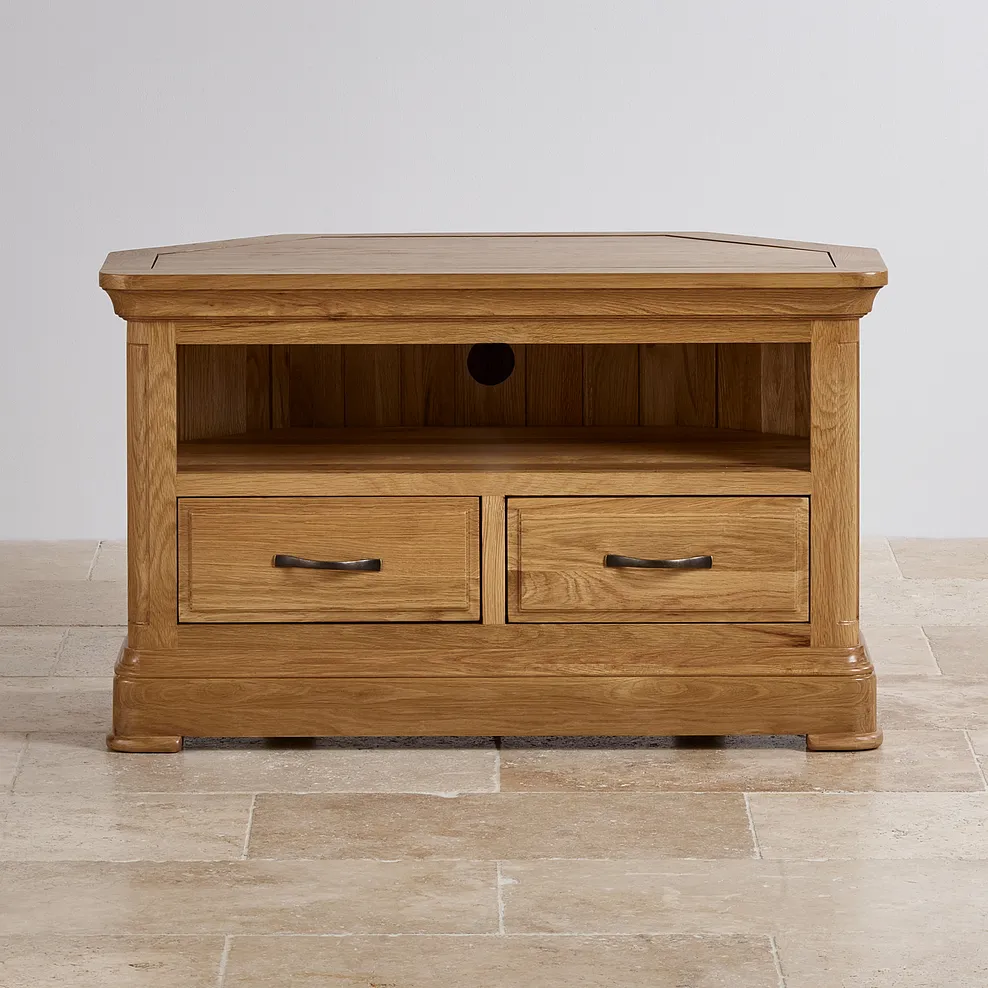 CANTERBURY Corner TV Unit Natural Solid Oak - Image 4