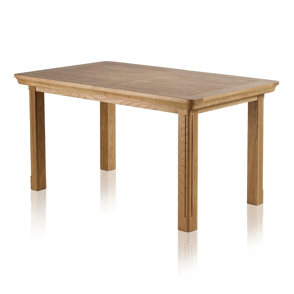 CANTERBURY 5ft Extending Dining Table with 4 Chairs Natural Solid Oak - Image 3
