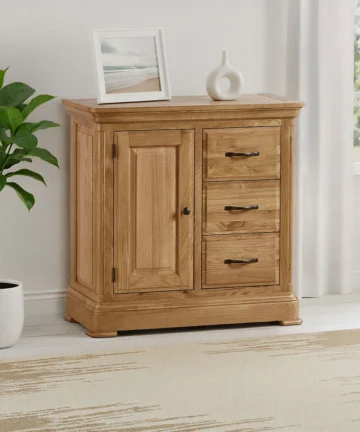 CANTERBURY Storage Cabinet Natural Solid Oak