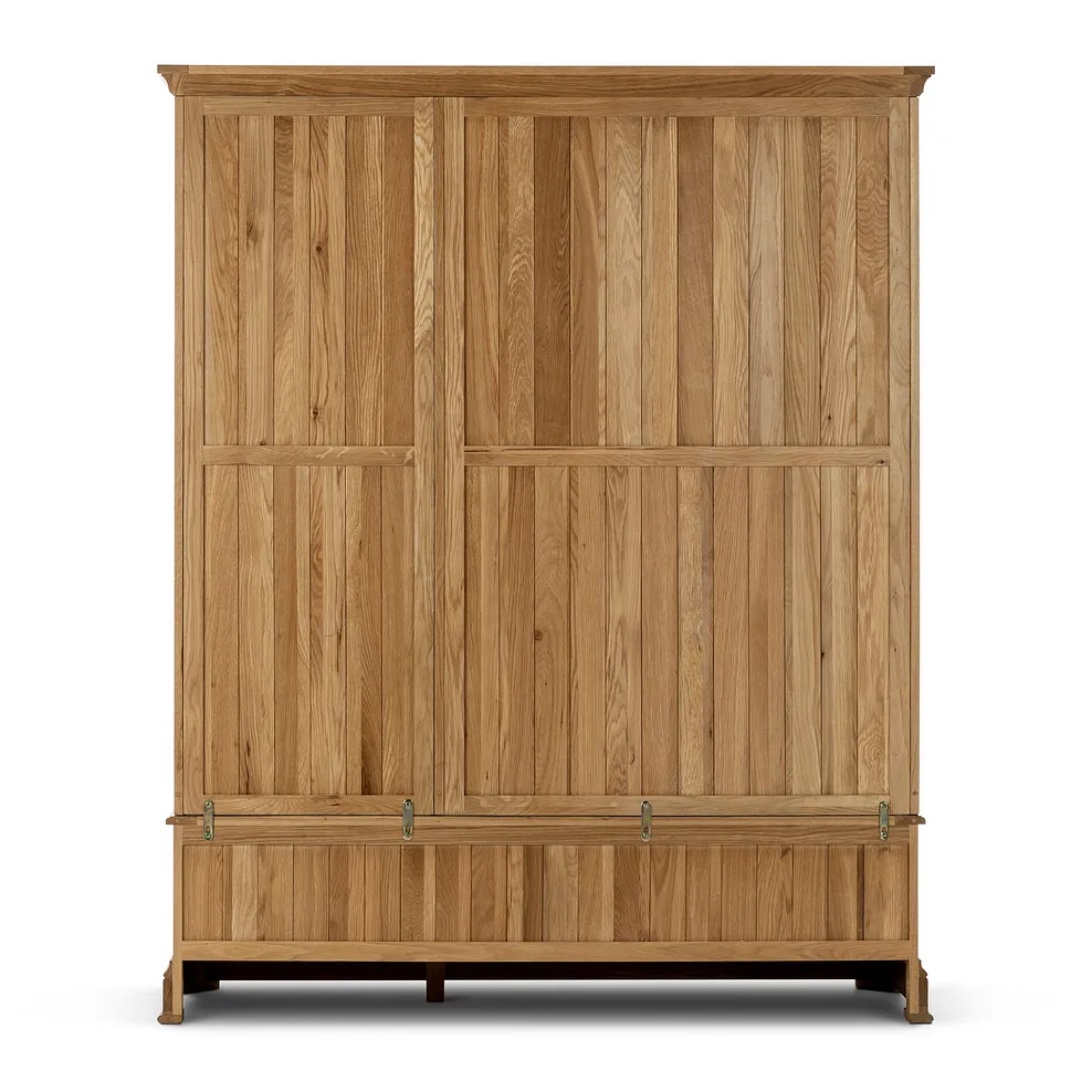 CANTERBURY Triple Wardrobe Natural Solid Oak - Image 6