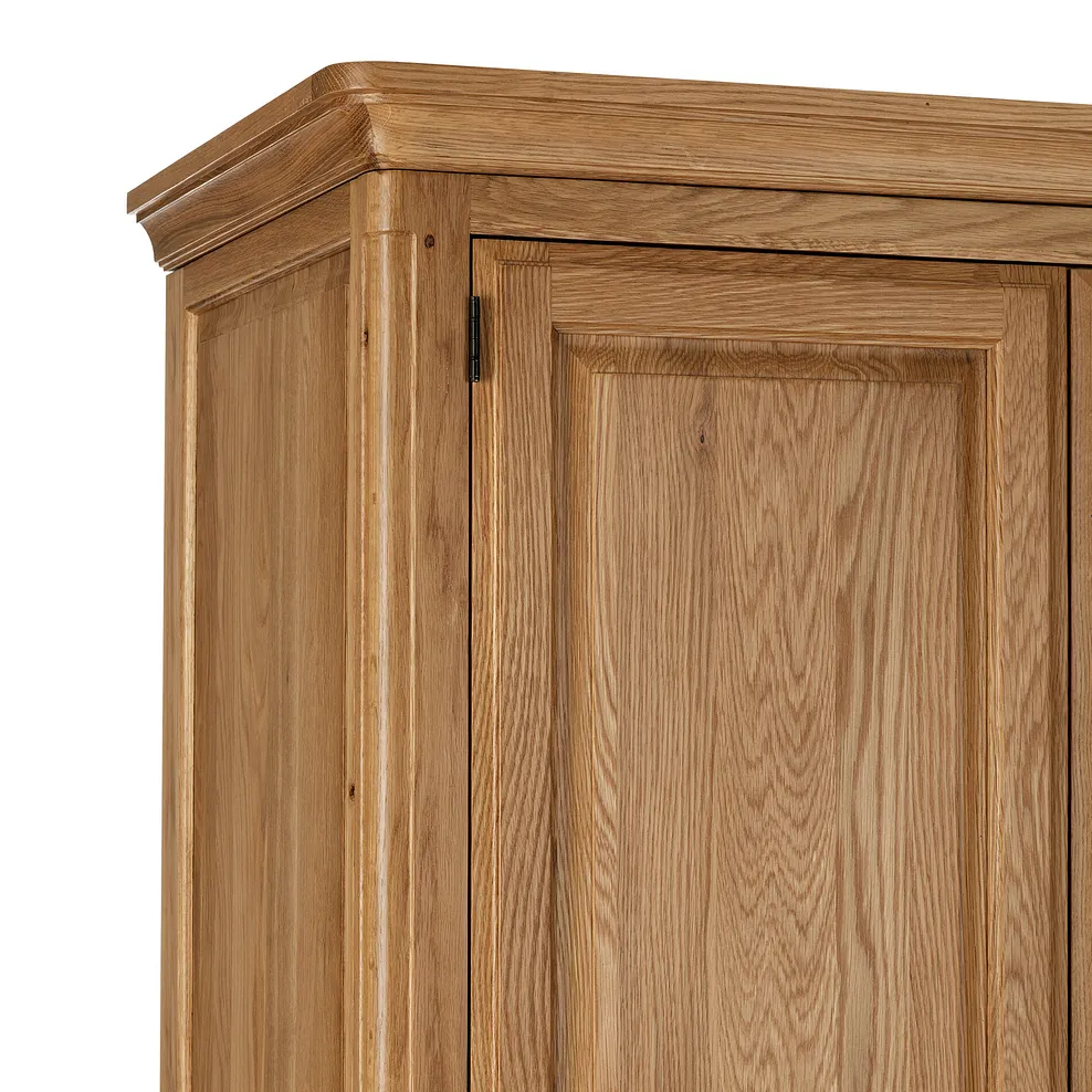 CANTERBURY Triple Wardrobe Natural Solid Oak - Image 7