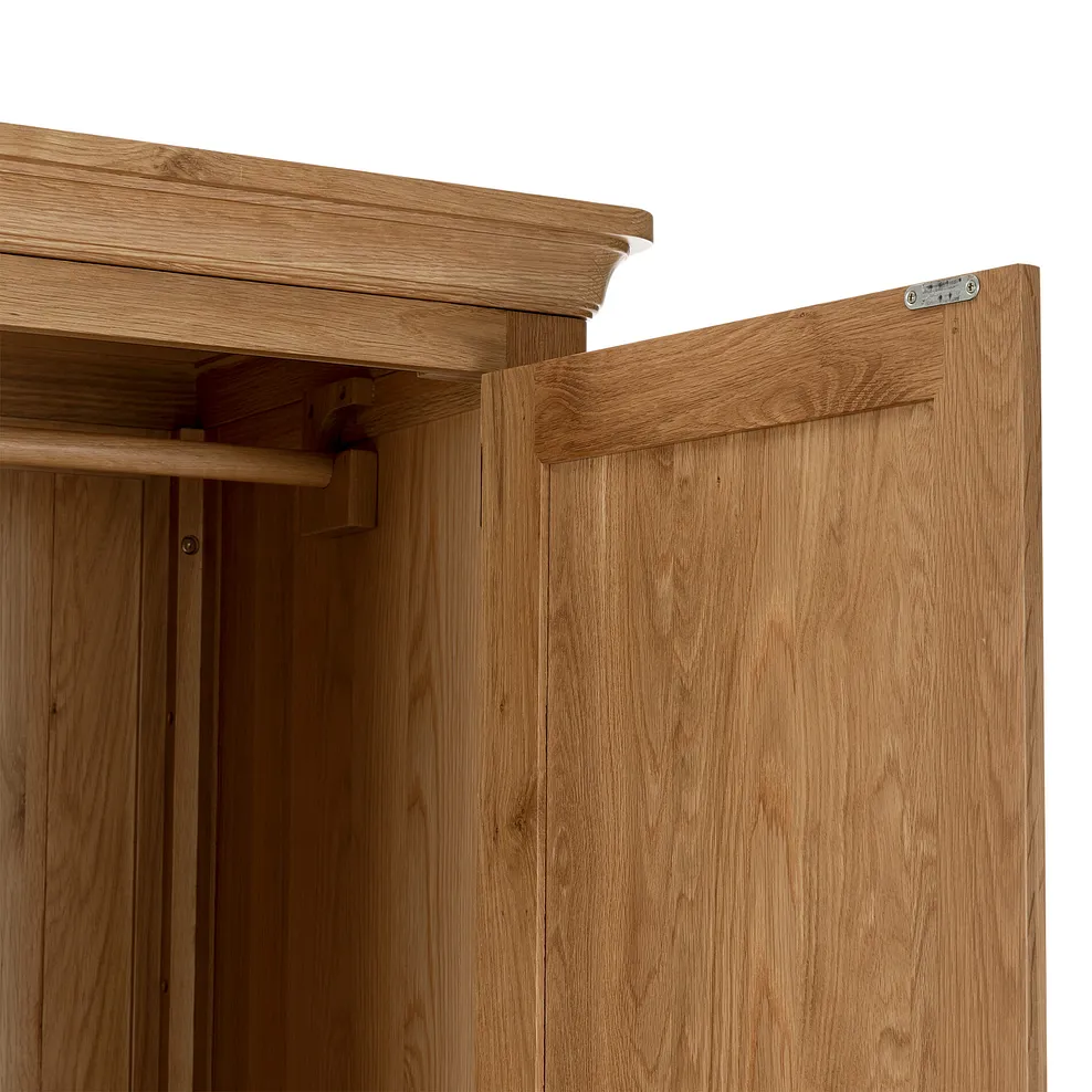 CANTERBURY Triple Wardrobe Natural Solid Oak - Image 11