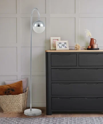 STANFORD FLOOR LAMP Chrome