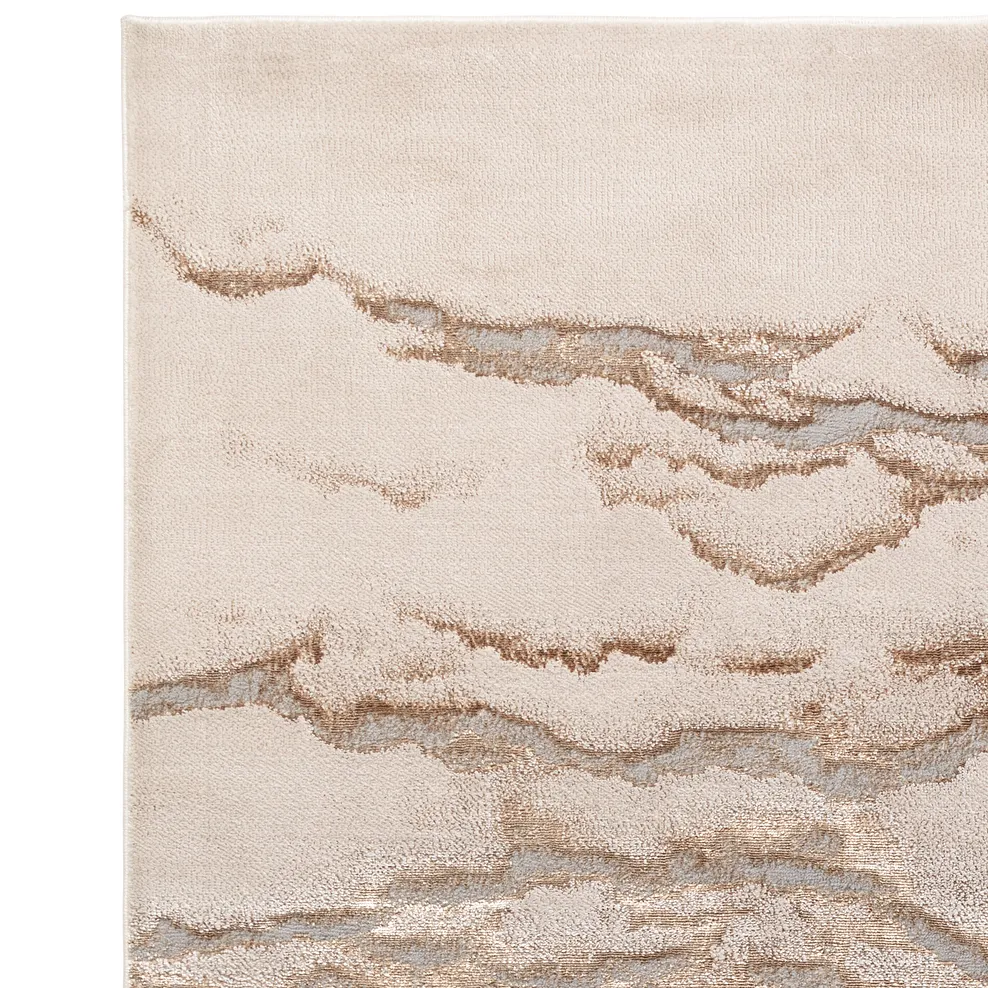 CLOUDS METALLIC RUG 200 x 290cm - Cream - Image 3